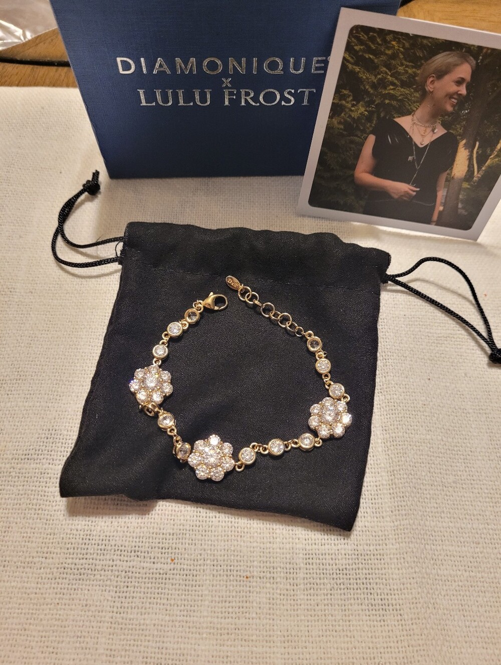 Gold-Tone Floral Cubic Zirconia Bracelet - Women's Jewelry